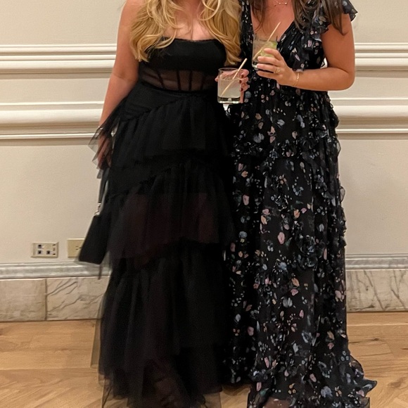 BCBGMAXAZRIA BLACK sheer tulle dress - Picture 5 of 5